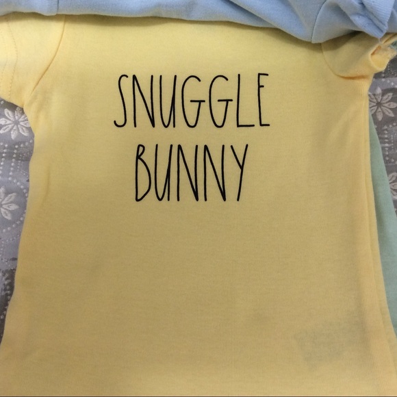 Rae Dunn baby set of 3 onesies - Picture 2 of 6